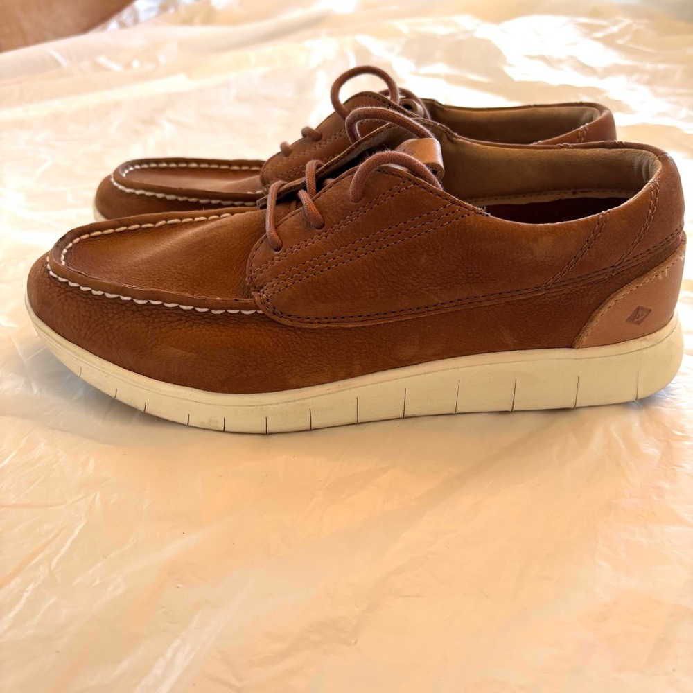 SPERRY Coastal plushwave slip on shoe brown nubuck SZ 8.5 Worn once - Picture 14 of 14